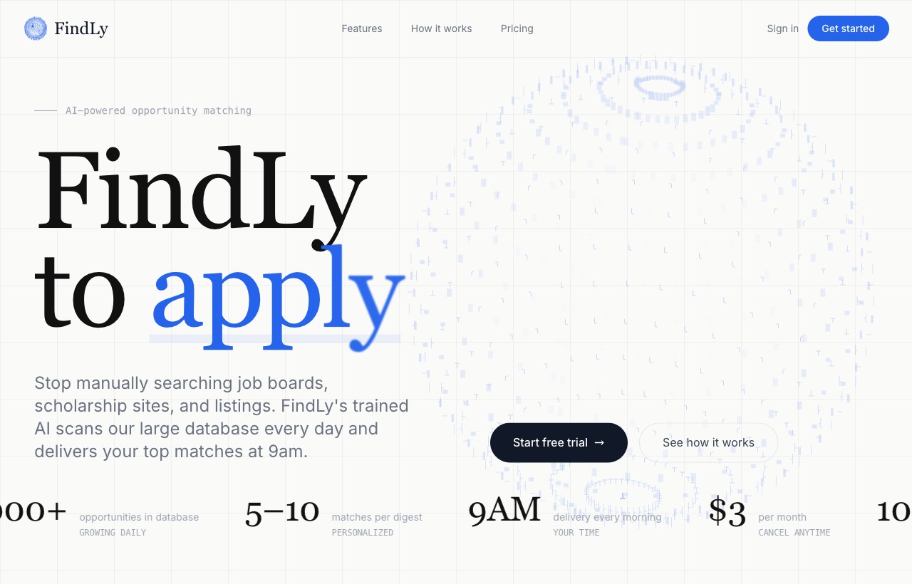 Findly — personalized opportunities delivered daily